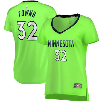 womens fanatics branded karl anthony towns green minnesota-250